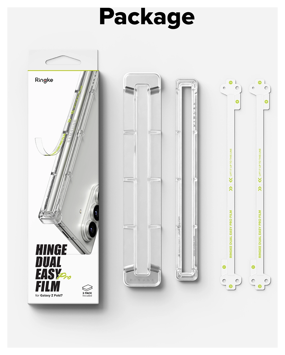 Ringke Hinge Dual Easy Pro Film Samsung Galaxy Z Fold 7 Hinge Protector (2-Pack) afbeelding 8