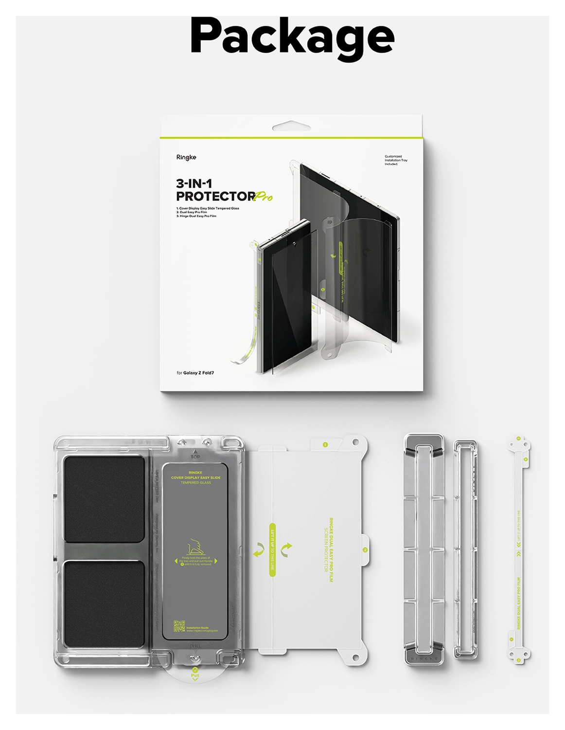 Ringke Samsung Galaxy Z Fold 7 3-in-1 Protector Set Display/Voorkant/Hinge afbeelding 20