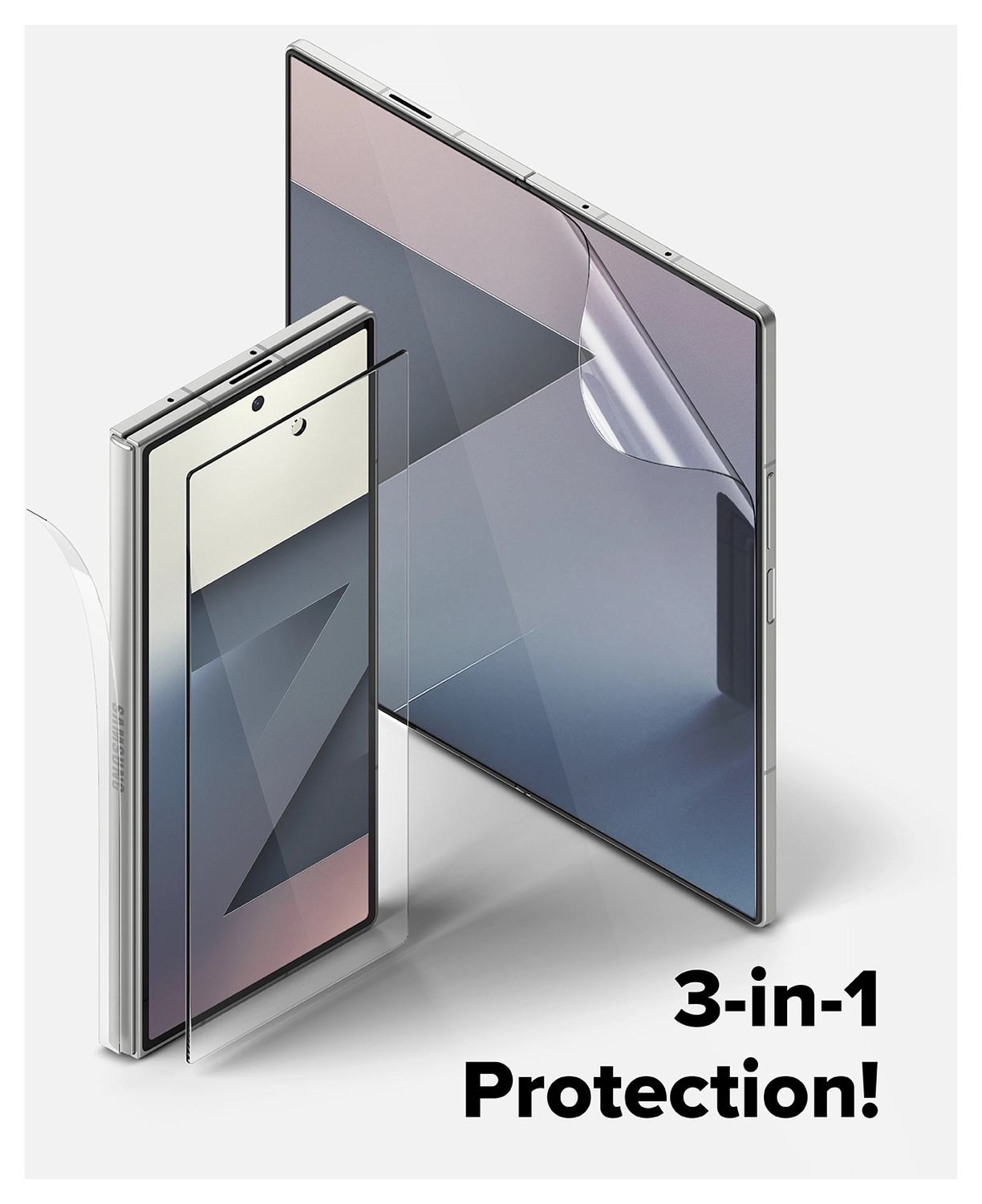 Ringke Samsung Galaxy Z Fold 7 3-in-1 Protector Set Display/Voorkant/Hinge afbeelding 8