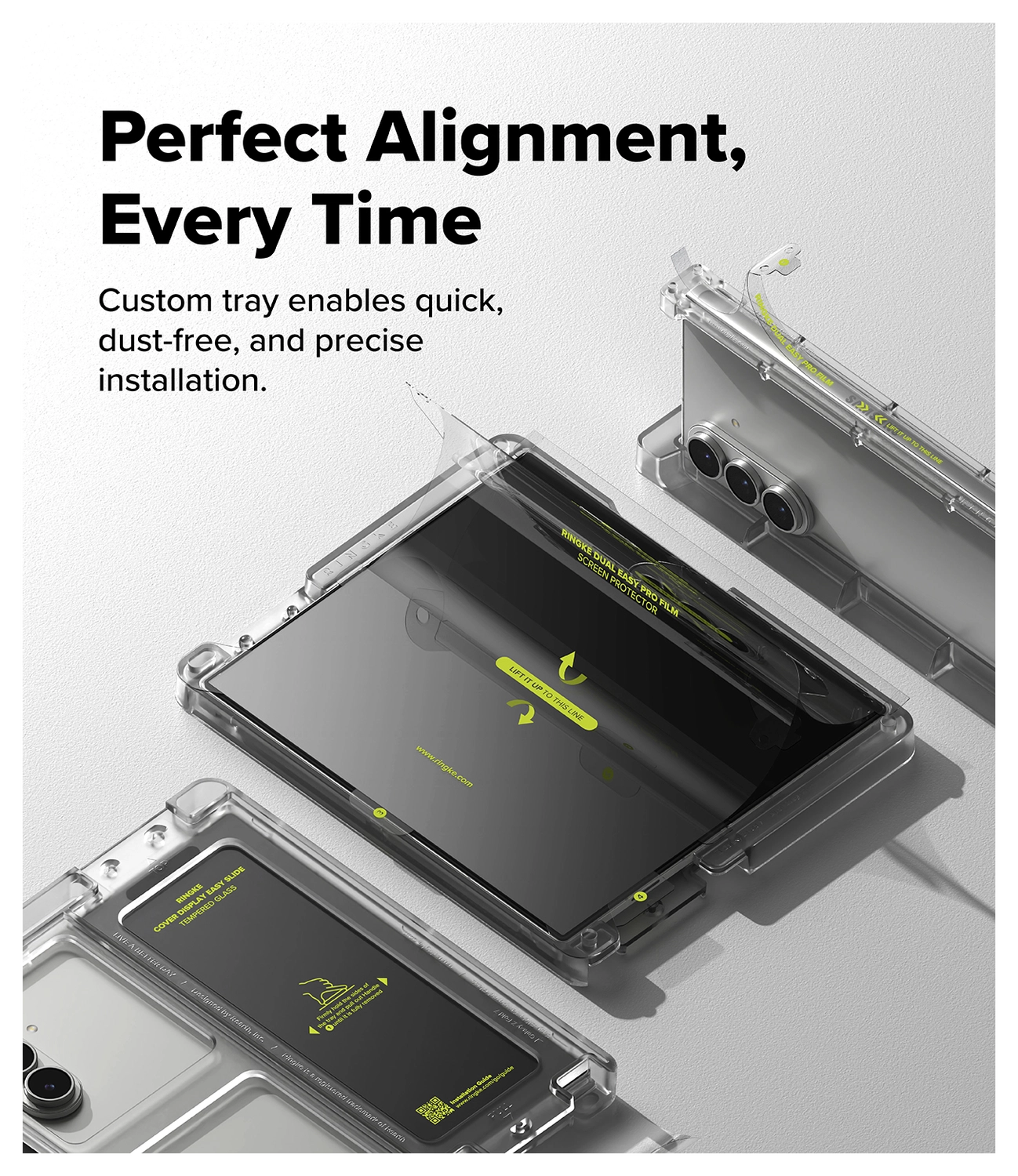 Ringke Samsung Galaxy Z Fold 7 3-in-1 Protector Set Display/Voorkant/Hinge afbeelding 5
