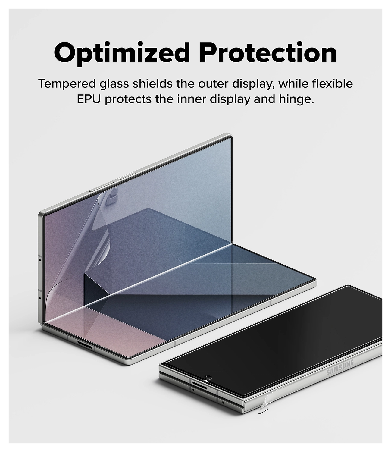 Ringke Samsung Galaxy Z Fold 7 3-in-1 Protector Set Display/Voorkant/Hinge afbeelding 6