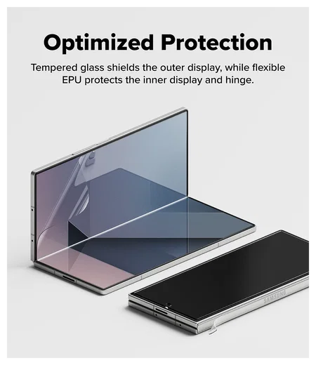 Ringke Samsung Galaxy Z Fold 7 3-in-1 Protector Set Display/Voorkant/Hinge afbeelding 6