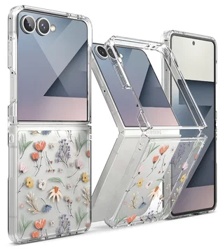 Ringke Fusion Design Samsung Galaxy Z Flip 7 Hoesje Back Cover Dry Flowers