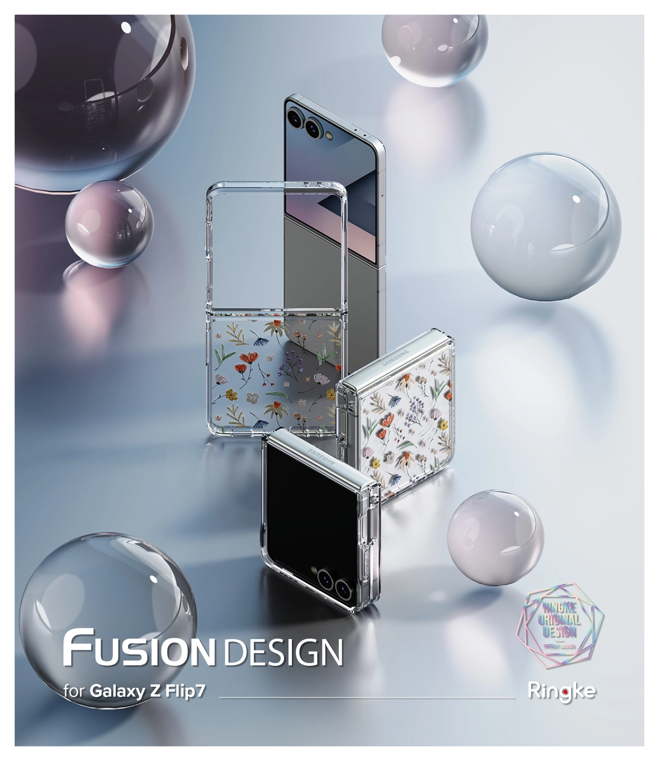 Ringke Fusion Design Samsung Galaxy Z Flip 7 Hoesje Back Cover Dry Flowers afbeelding 13
