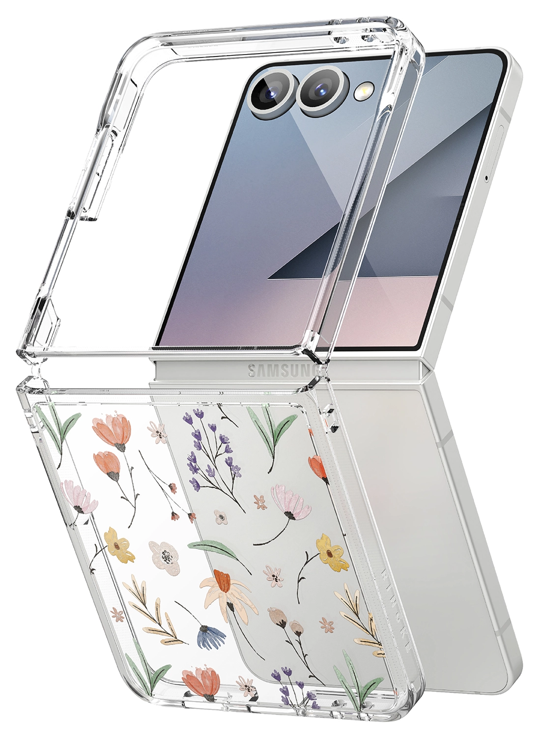 Ringke Fusion Design Samsung Galaxy Z Flip 7 Hoesje Back Cover Dry Flowers afbeelding 14