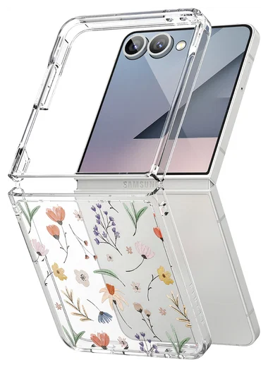 Ringke Fusion Design Samsung Galaxy Z Flip 7 Hoesje Back Cover Dry Flowers afbeelding 14