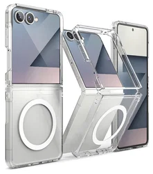 Ringke Fusion Magnetic Samsung Galaxy Z Flip 7 Hoesje MagSafe Transparant afbeelding