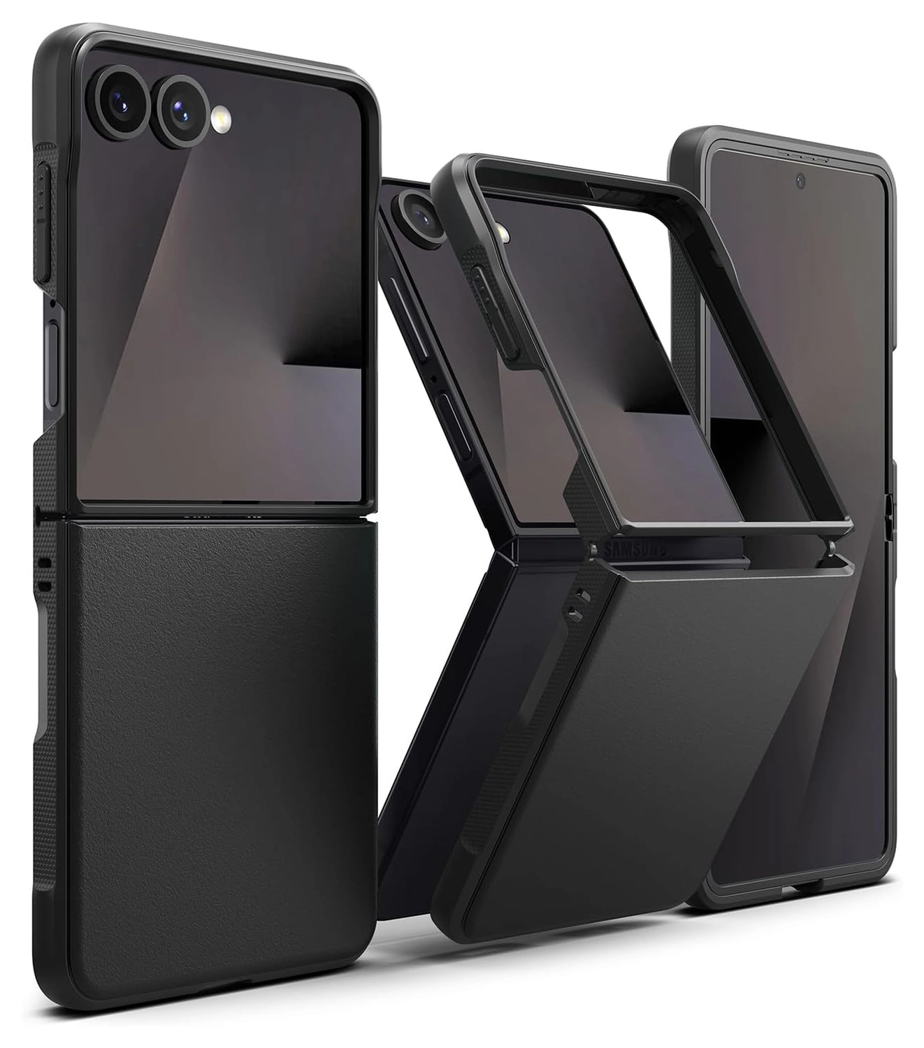 Ringke Onyx Samsung Galaxy Z Flip 7 Hoesje Flexibel TPU Back Cover Zwart afbeelding 1