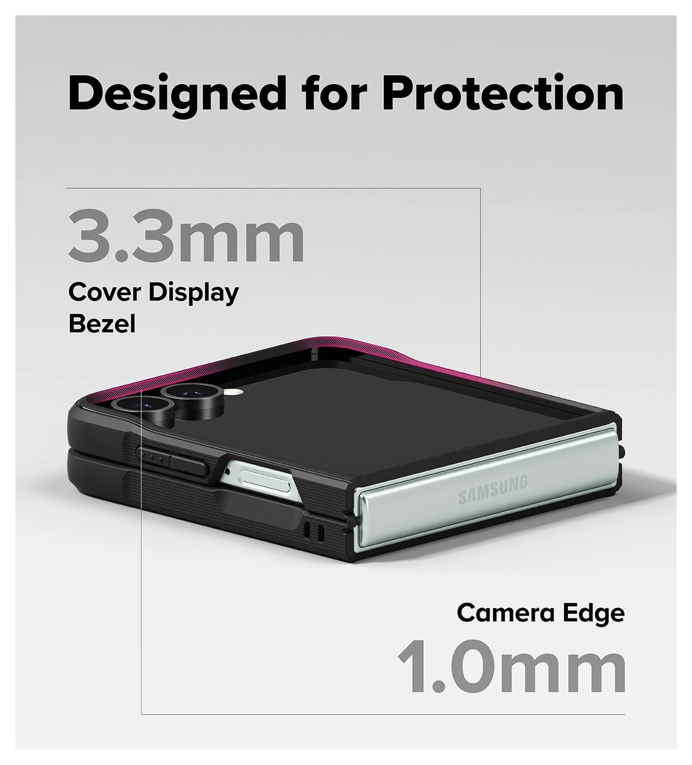 Ringke Onyx Samsung Galaxy Z Flip 7 Hoesje Flexibel TPU Back Cover Zwart afbeelding 7