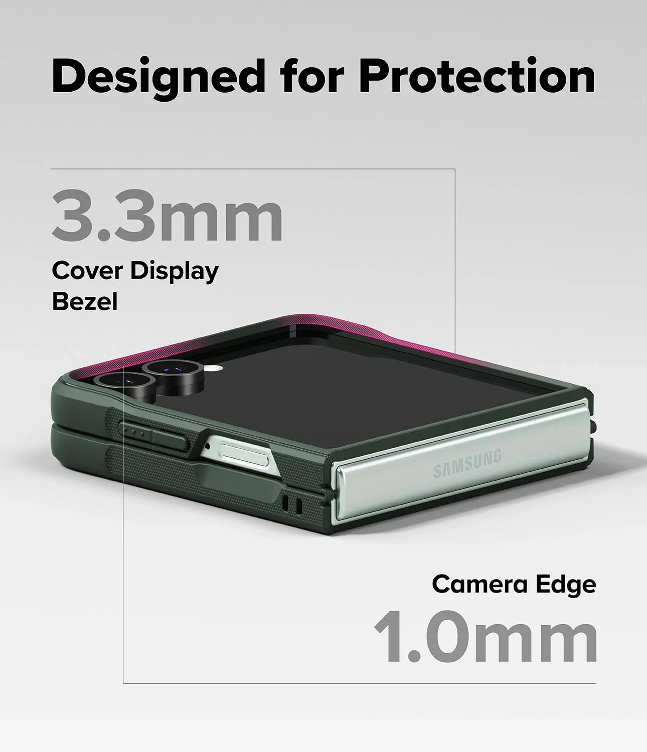 Ringke Onyx Samsung Galaxy Z Flip 7 Hoesje Flexibel TPU Back Cover Groen afbeelding 4