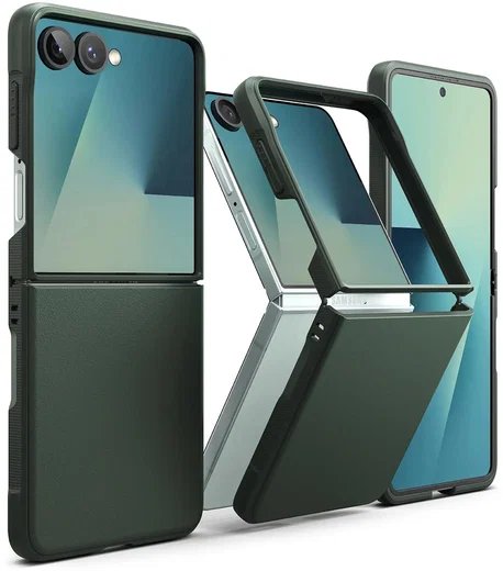Ringke Onyx Samsung Galaxy Z Flip 7 Hoesje Flexibel TPU Back Cover Groen afbeelding 1