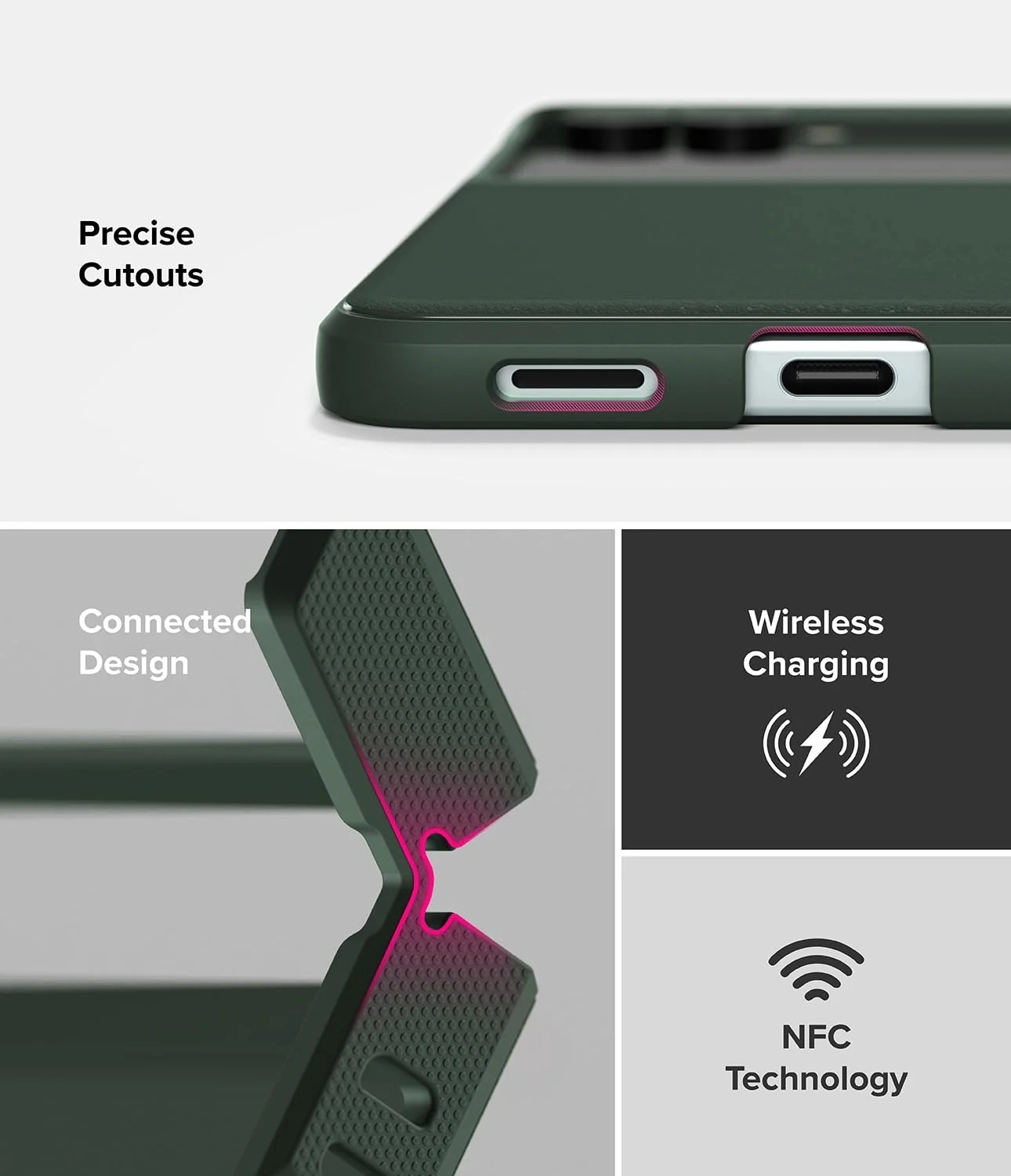 Ringke Onyx Samsung Galaxy Z Flip 7 Hoesje Flexibel TPU Back Cover Groen afbeelding 7