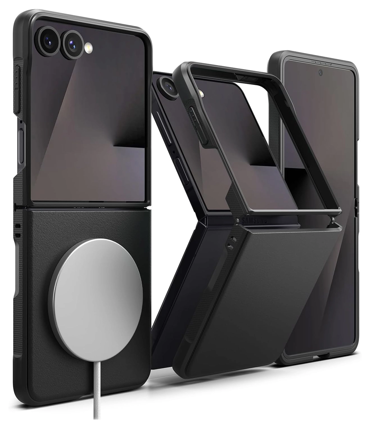 Ringke Onyx Magnetic Samsung Galaxy Z Flip 7 Hoesje MagSafe Zwart afbeelding 1
