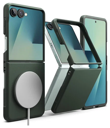 Ringke Onyx Magnetic Samsung Galaxy Z Flip 7 Hoesje MagSafe Groen afbeelding 1
