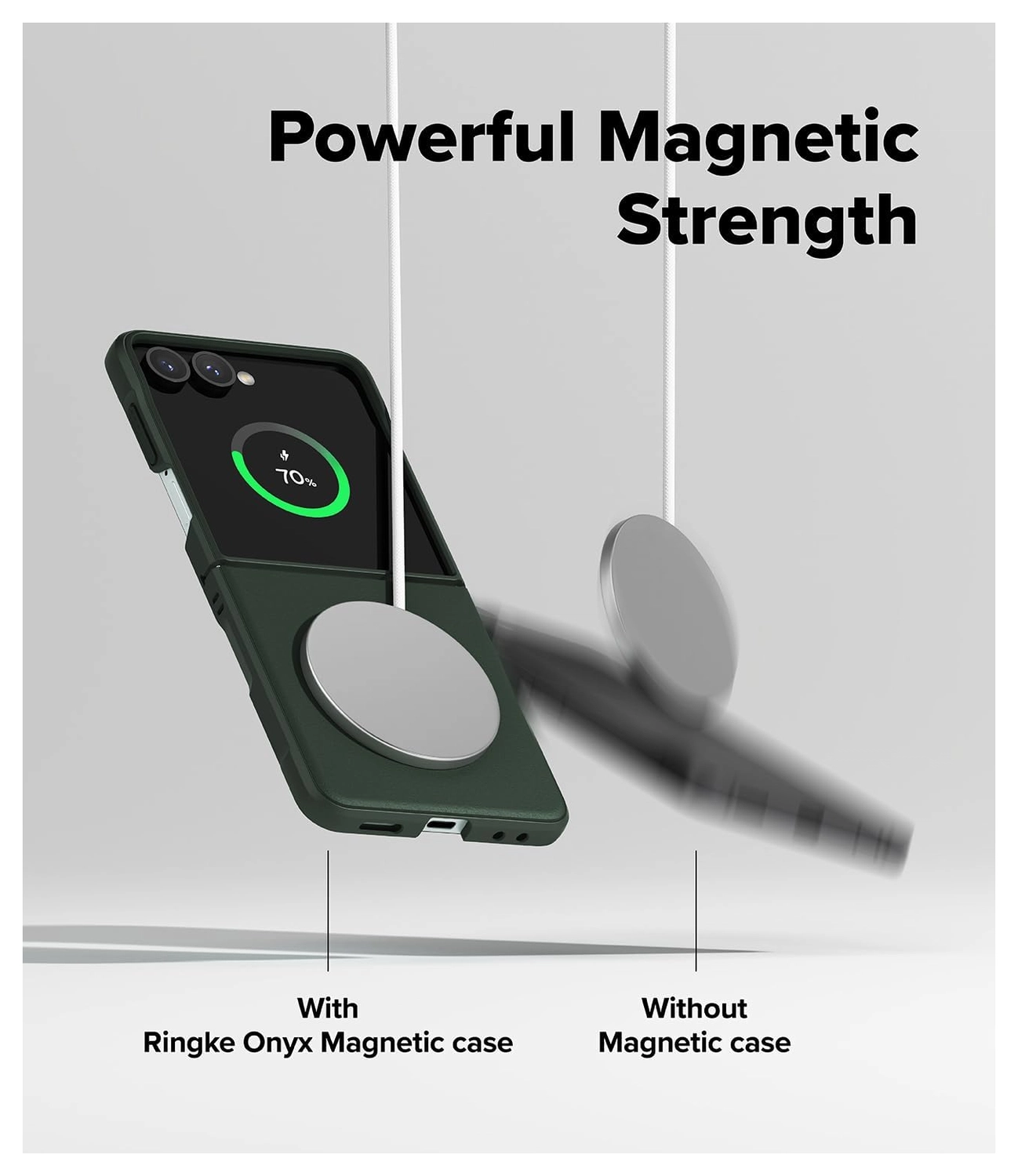 Ringke Onyx Magnetic Samsung Galaxy Z Flip 7 Hoesje MagSafe Groen afbeelding 4