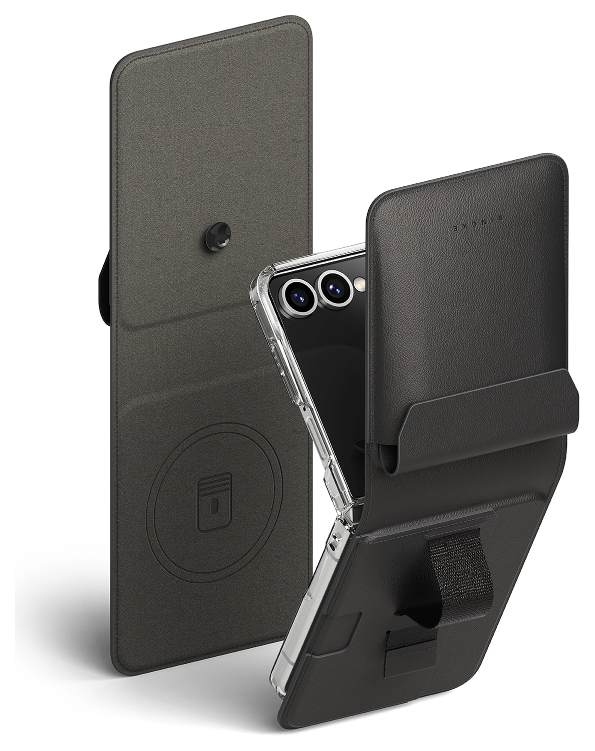 Ringke Folio Grip Wallet Magnetic Samsung Galaxy Z Flip 7 Hoesje Zwart afbeelding 1