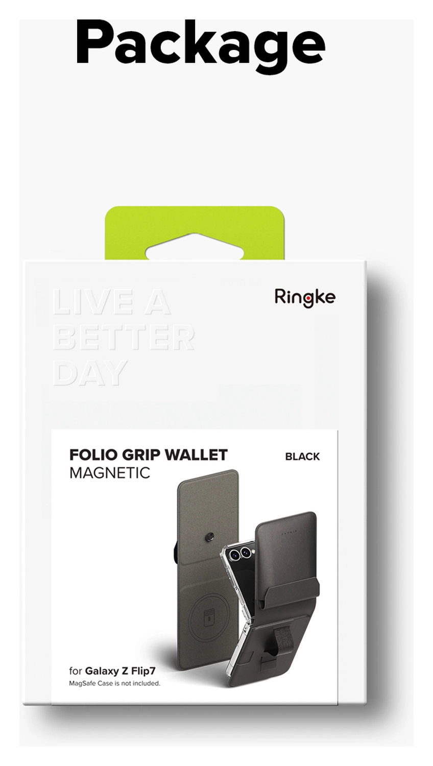 Ringke Folio Grip Wallet Magnetic Samsung Galaxy Z Flip 7 Hoesje Zwart afbeelding 6