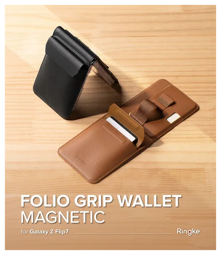 Ringke Folio Grip Wallet Magnetic Samsung Galaxy Z Flip 7 Hoesje Zwart afbeelding 7