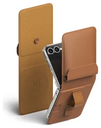 Ringke Folio Grip Wallet Magnetic Samsung Galaxy Z Flip 7 Hoesje Bruin afbeelding