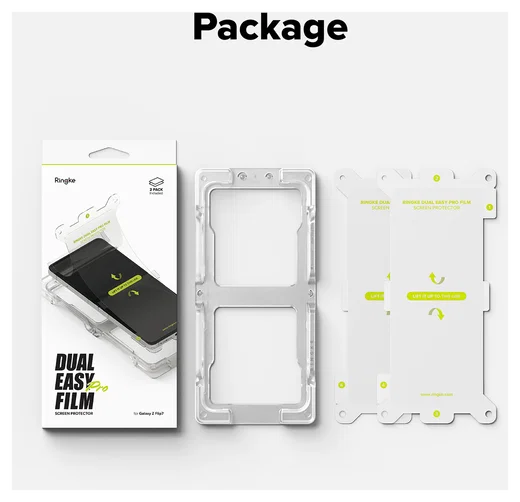 Ringke Dual Easy Pro Film Samsung Galaxy Z Flip 7 Screen Protector Jig 2-Pack afbeelding 13