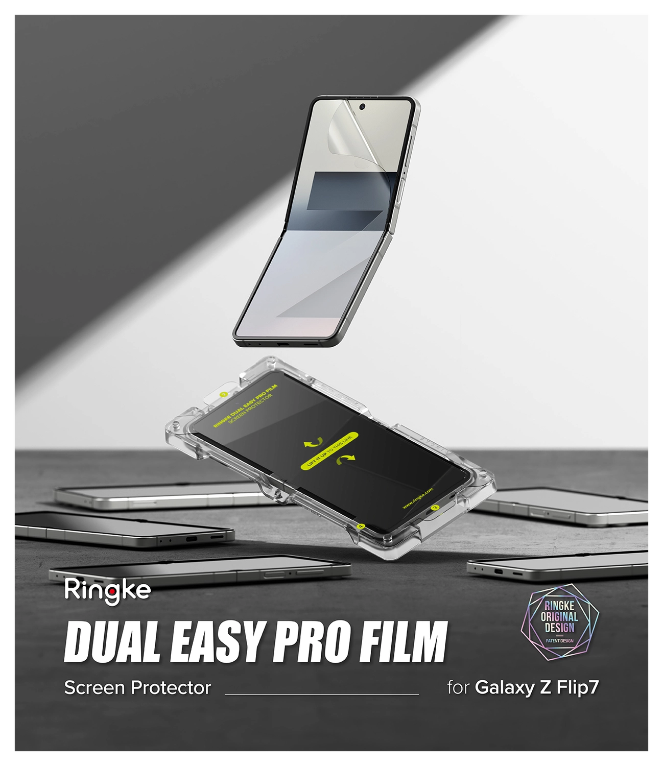 Ringke Dual Easy Pro Film Samsung Galaxy Z Flip 7 Screen Protector Jig 2-Pack afbeelding 14