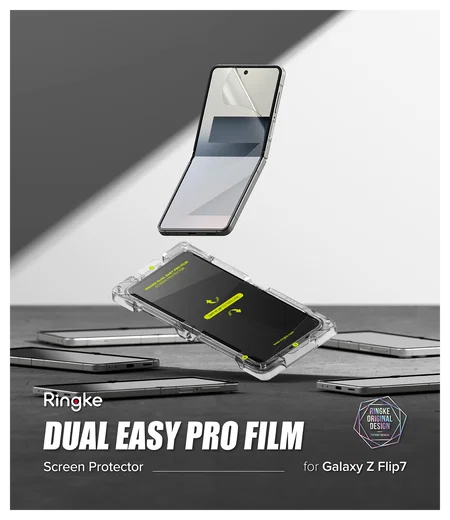 Ringke Dual Easy Pro Film Samsung Galaxy Z Flip 7 Screen Protector Jig 2-Pack afbeelding 14