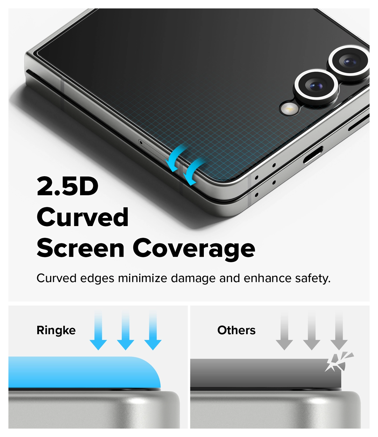 Ringke Cover Display Easy Slide Pro Samsung Z Flip 7 Screen Protector Jig 2-Pack afbeelding 10