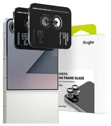 Ringke Frame Glass Samsung Galaxy Z Flip 7 Camera Protector Zwart (2-Pack) afbeelding