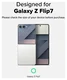 Ringke Frame Glass Samsung Galaxy Z Flip 7 Camera Protector Zwart (2-Pack) afbeelding 3