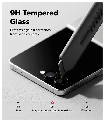 Ringke Frame Glass Samsung Galaxy Z Flip 7 Camera Protector Zwart (2-Pack) afbeelding 6