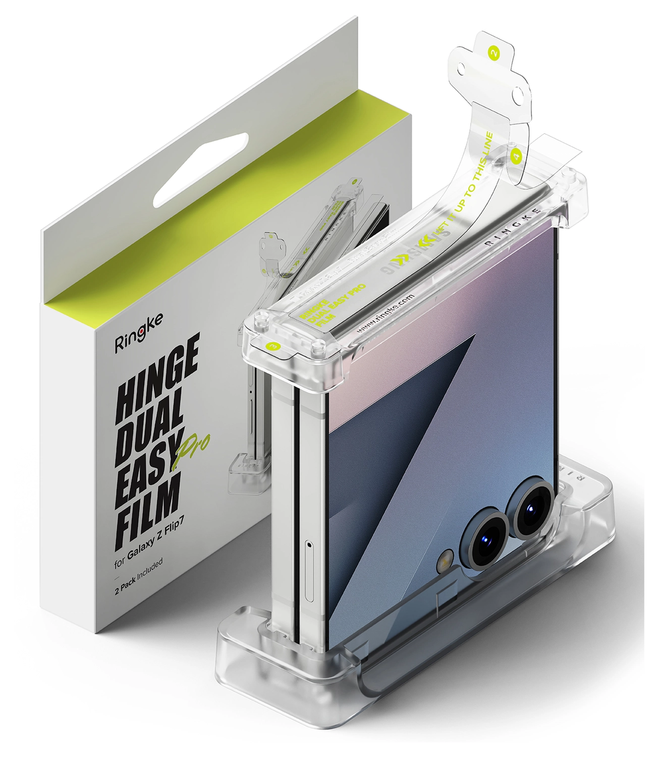 Ringke Hinge Dual Easy Pro Film Samsung Galaxy Z Flip 7 Hinge Protector (2-Pack) afbeelding 1