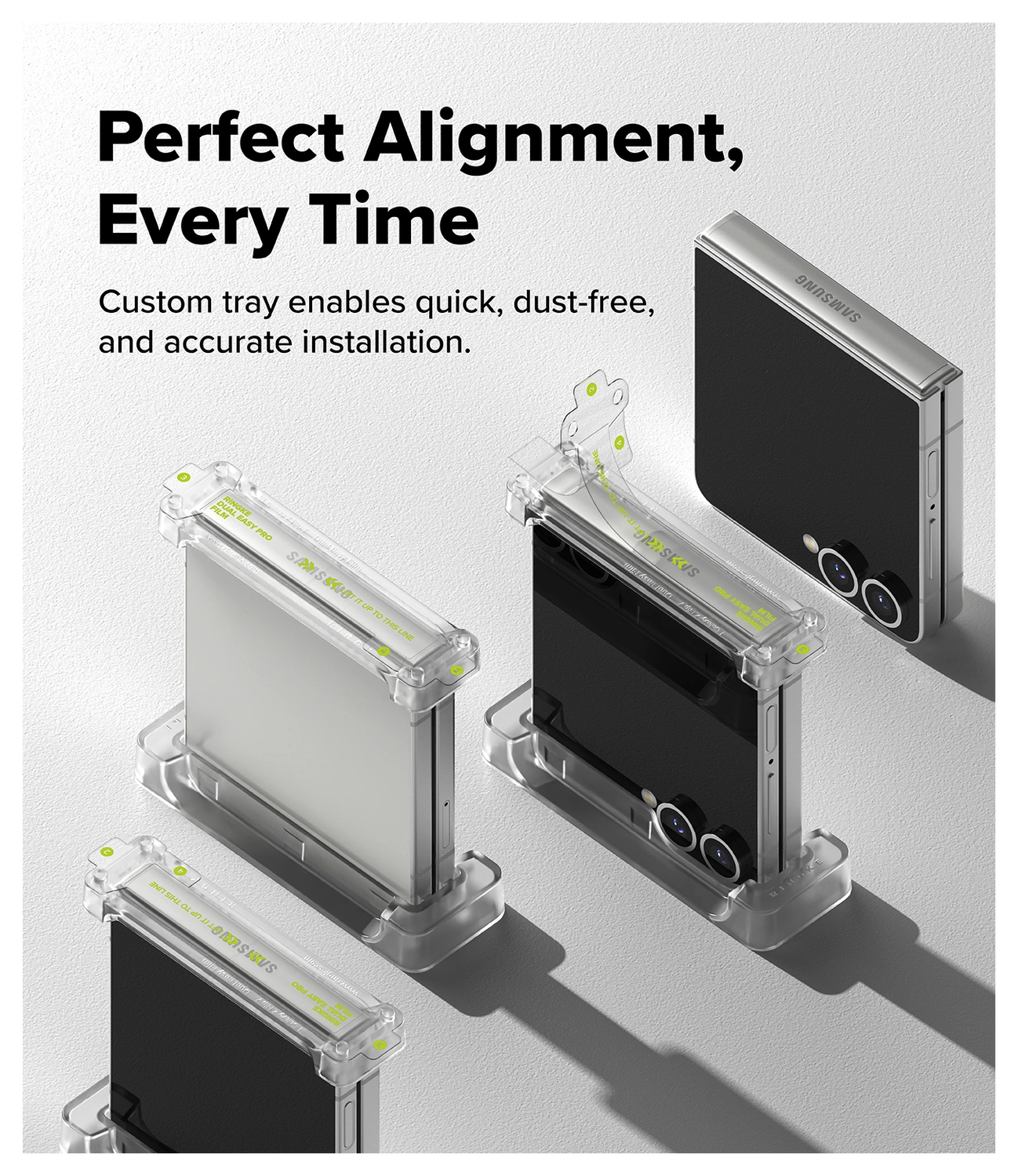 Ringke Hinge Dual Easy Pro Film Samsung Galaxy Z Flip 7 Hinge Protector (2-Pack) afbeelding 5