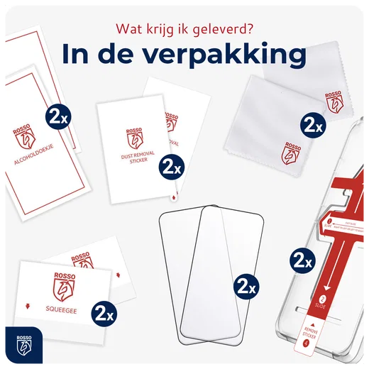Rosso Samsung Galaxy S25 Edge Tempered Glass met Installatietray (2-Pack) afbeelding 9