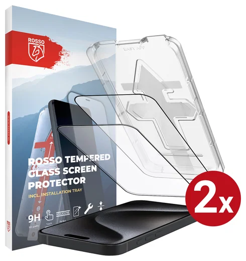 Rosso Apple iPhone 15 Pro Max Tempered Glass met Installatietray (2-Pack) afbeelding 1