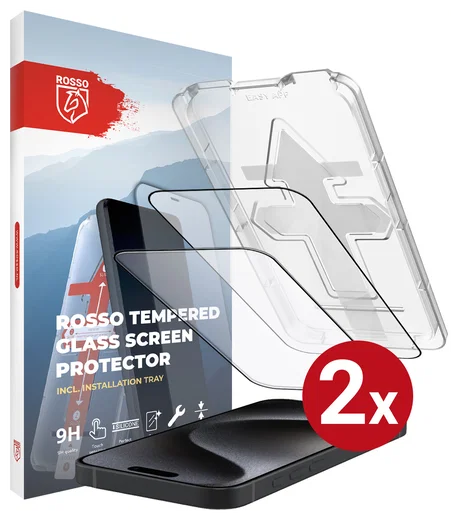 Rosso Apple iPhone 15 Pro Tempered Glass met Installatietray (2-Pack) afbeelding 12