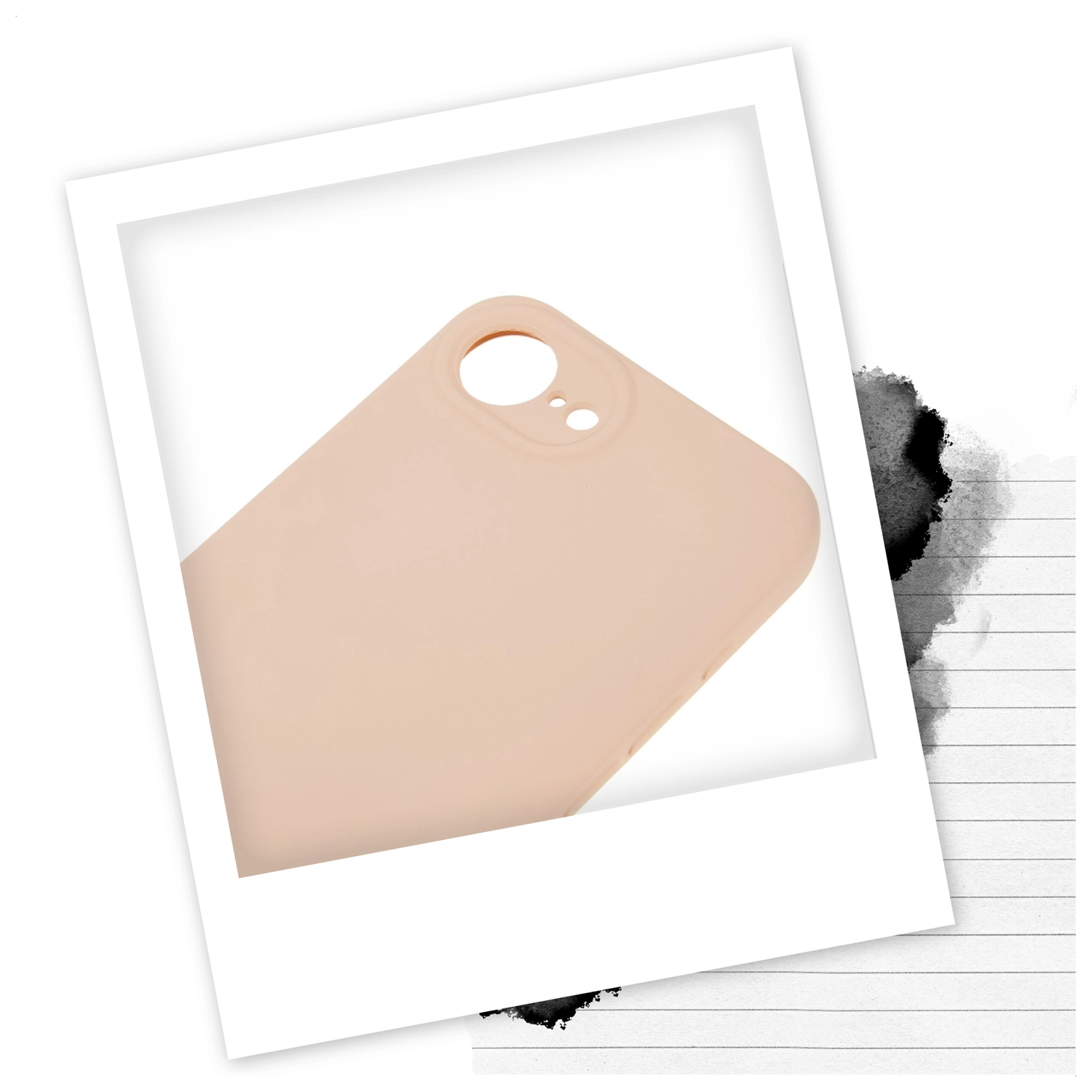 Apple iPhone 17e / 16e Hoesje met Koord en Camera Bescherming Back Cover Roze afbeelding 2