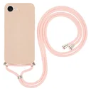 Apple iPhone 17e / 16e Hoesje met Koord en Camera Bescherming Back Cover Roze