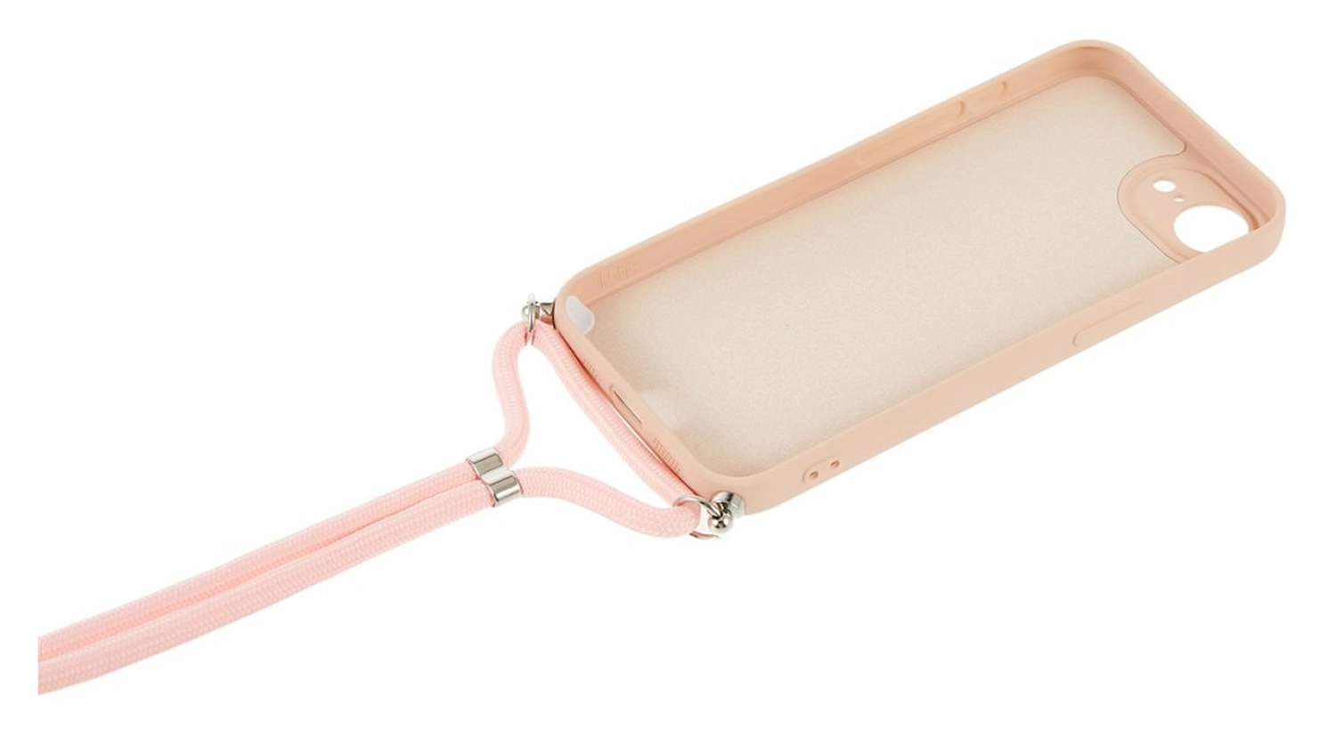 Apple iPhone 17e / 16e Hoesje met Koord en Camera Bescherming Back Cover Roze afbeelding 7