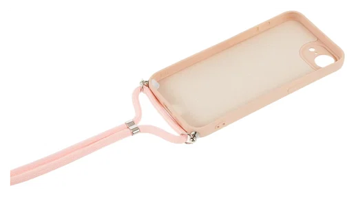 Apple iPhone 17e / 16e Hoesje met Koord en Camera Bescherming Back Cover Roze afbeelding 7