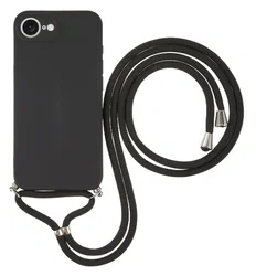 Apple iPhone 17e / 16e Hoesje met Koord en Camera Bescherming Back Cover Zwart afbeelding