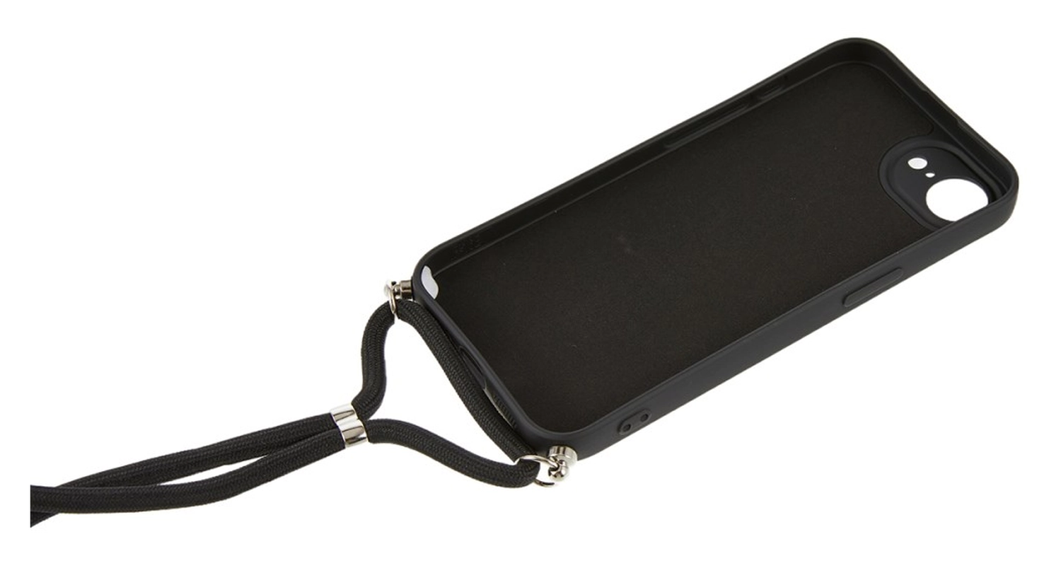 Apple iPhone 17e / 16e Hoesje met Koord en Camera Bescherming Back Cover Zwart afbeelding 7