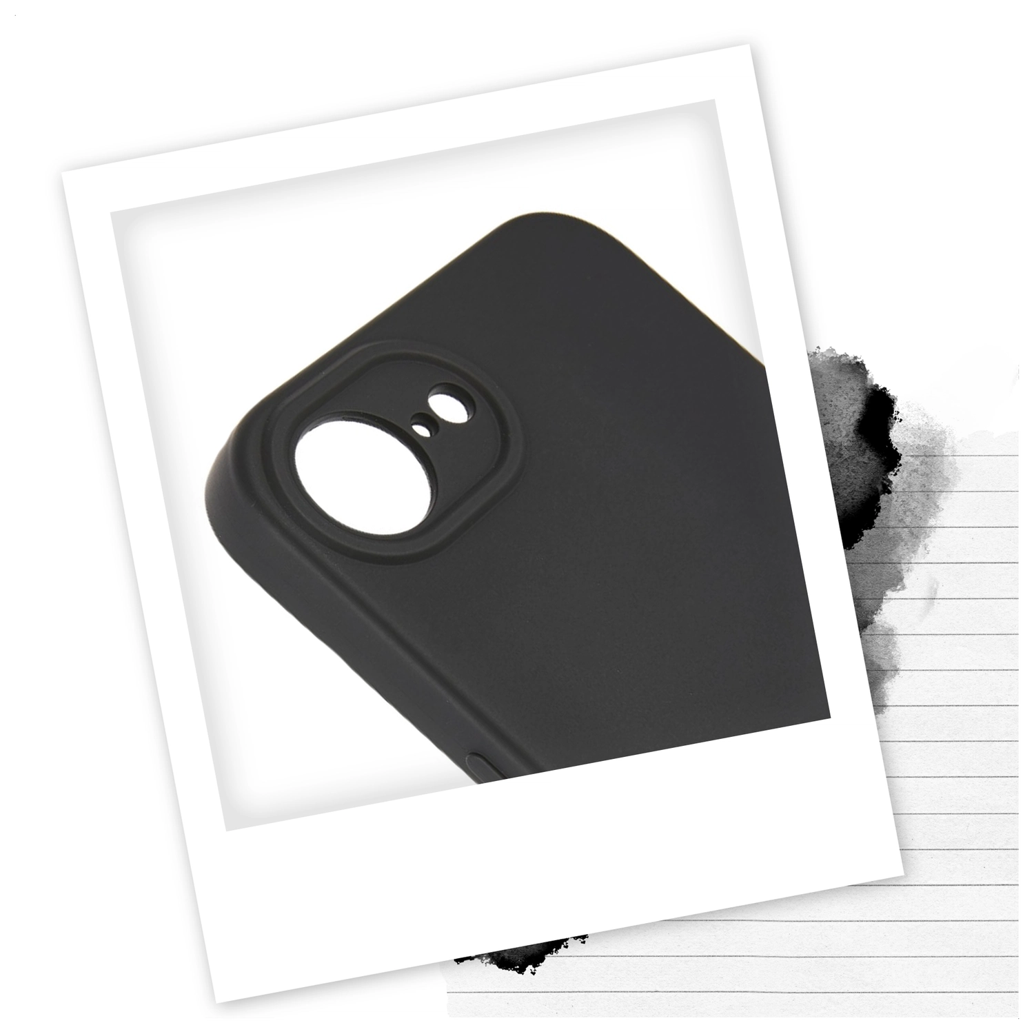 Apple iPhone 17e / 16e Hoesje met Koord en Camera Bescherming Back Cover Zwart afbeelding 2