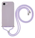 Apple iPhone 17e / 16e Hoesje met Koord en Camera Bescherming Back Cover Paars