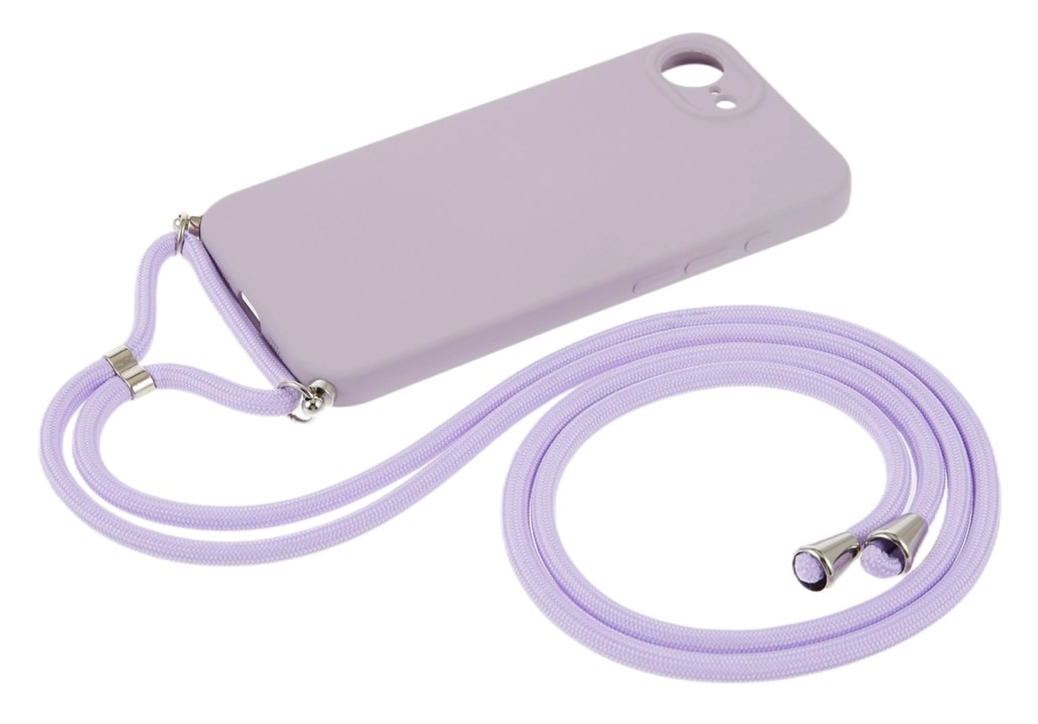 Apple iPhone 17e / 16e Hoesje met Koord en Camera Bescherming Back Cover Paars afbeelding 6