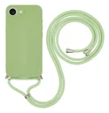 Apple iPhone 17e / 16e Hoesje met Koord en Camera Bescherming Back Cover Matcha