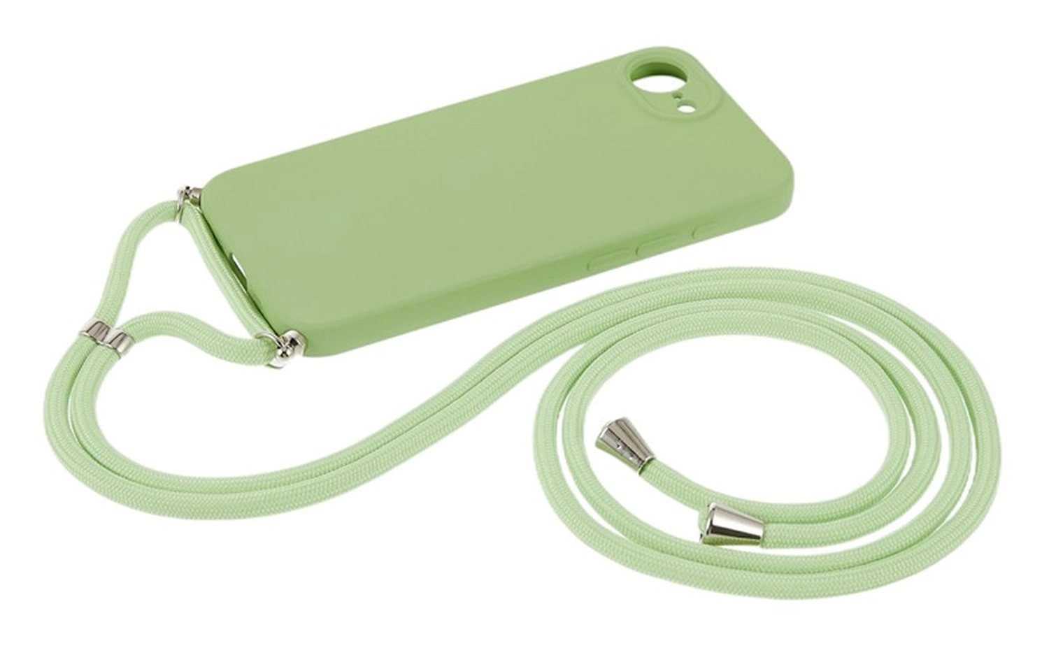 Apple iPhone 17e / 16e Hoesje met Koord en Camera Bescherming Back Cover Matcha afbeelding 6