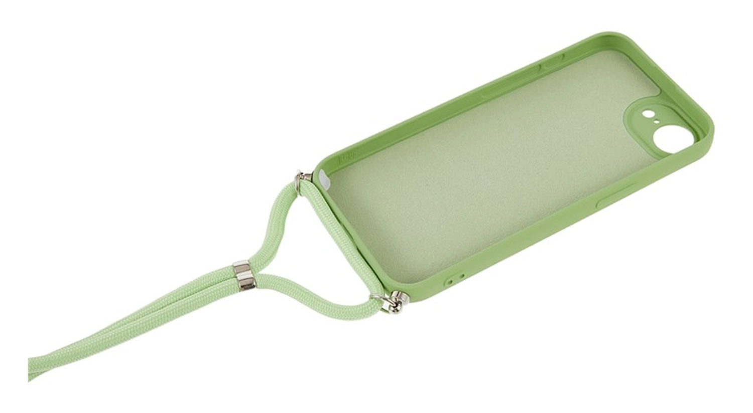 Apple iPhone 17e / 16e Hoesje met Koord en Camera Bescherming Back Cover Matcha afbeelding 7