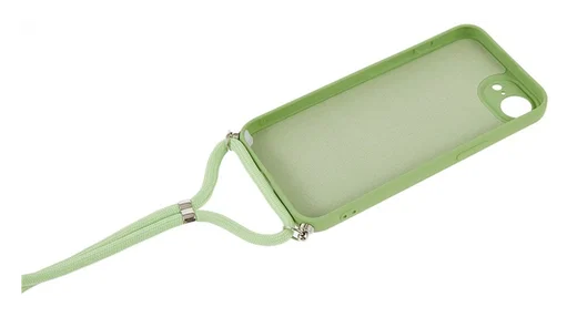 Apple iPhone 17e / 16e Hoesje met Koord en Camera Bescherming Back Cover Matcha afbeelding 7
