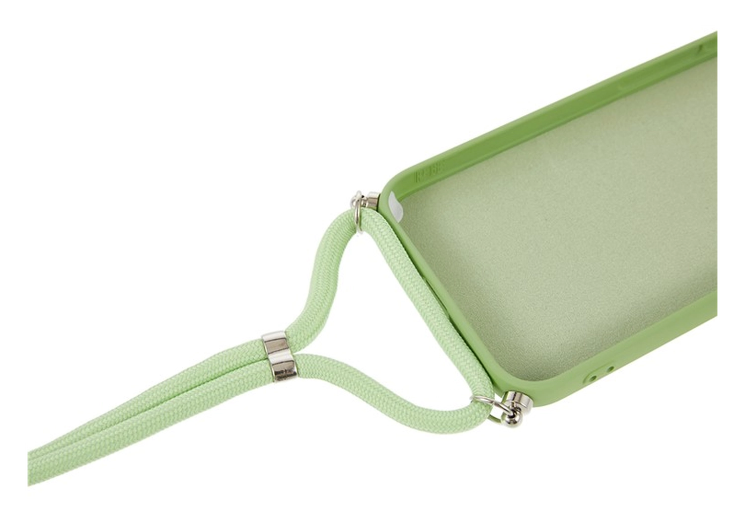 Apple iPhone 17e / 16e Hoesje met Koord en Camera Bescherming Back Cover Matcha afbeelding 8