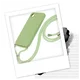 Apple iPhone 17e / 16e Hoesje met Koord en Camera Bescherming Back Cover Matcha afbeelding 2